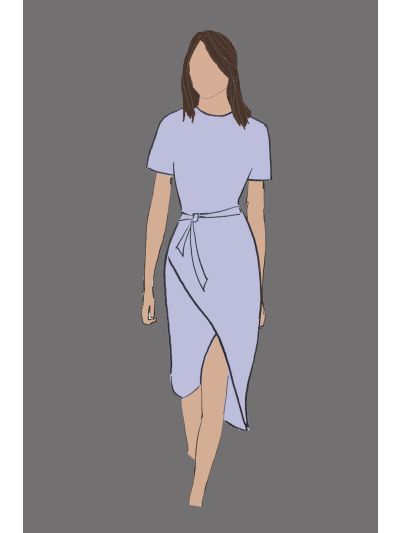 182094 - Uniform Dress Ladies Wrap Lavender (Front Office & Concierge)